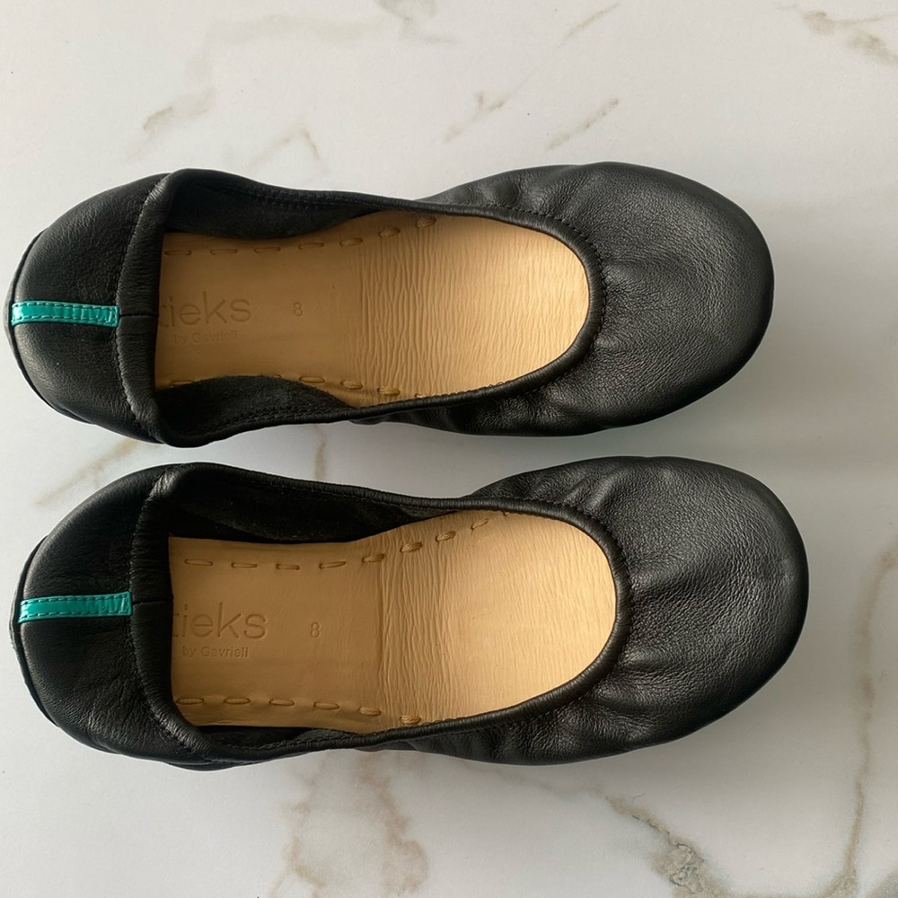 Tieks by Gavrieli matte black leather  ballet flats 8